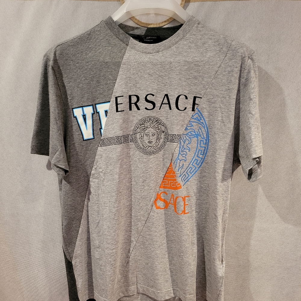 VERSACE Mixed Print Logo T-Shirt